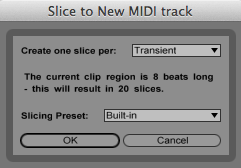 This dialog lets you select the Slicing Preset
