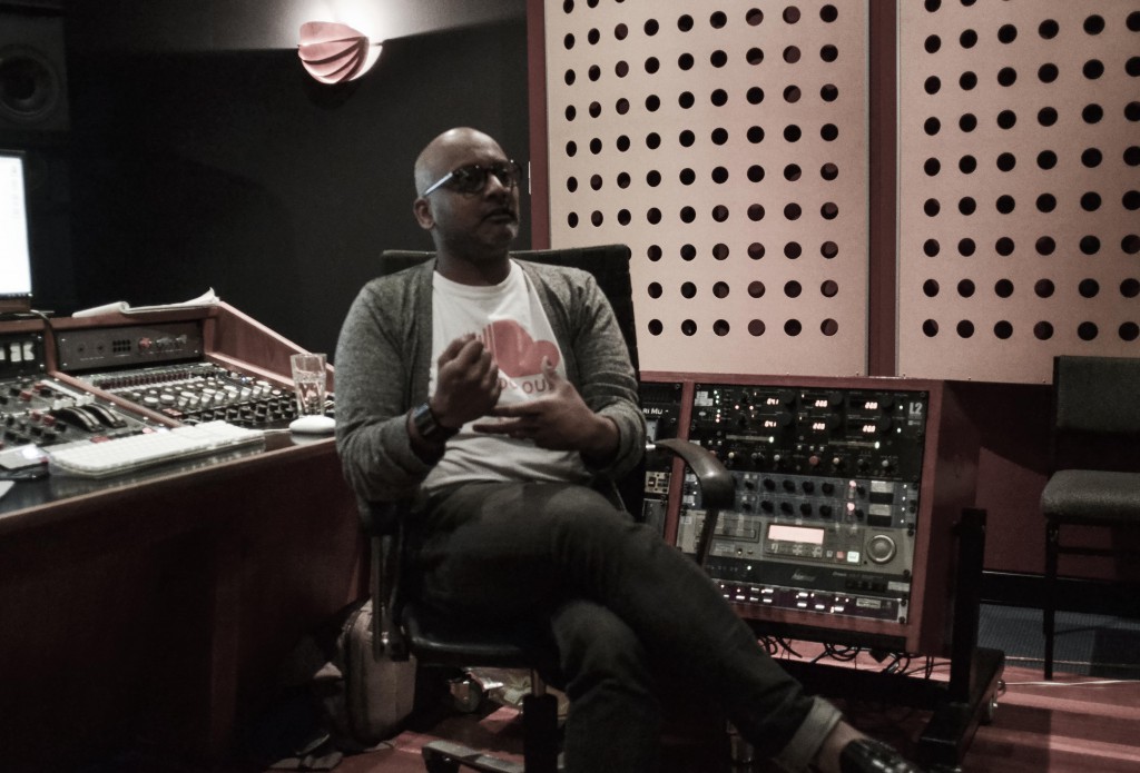 Studios 301 mastering engineer Sammer Sengupta in his mastering suite