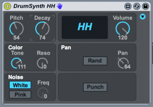 Max For Live Drum Synth HH