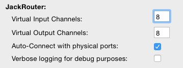 Jack OSX Router settings