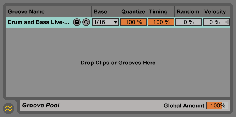 Ableton Live Groove Pool