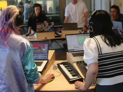 Students in studio