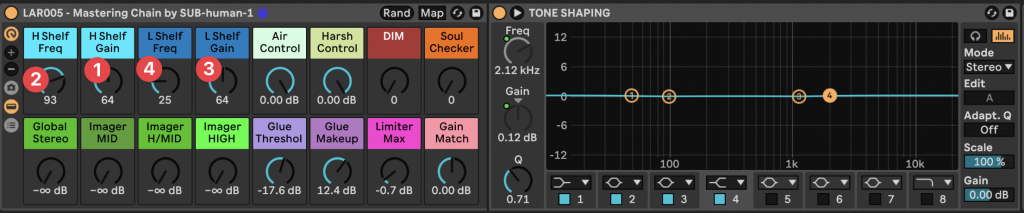 Masterbus EQ Settings