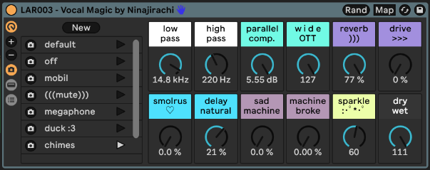 Nina's Vocal Magic Rack for Ableton Live