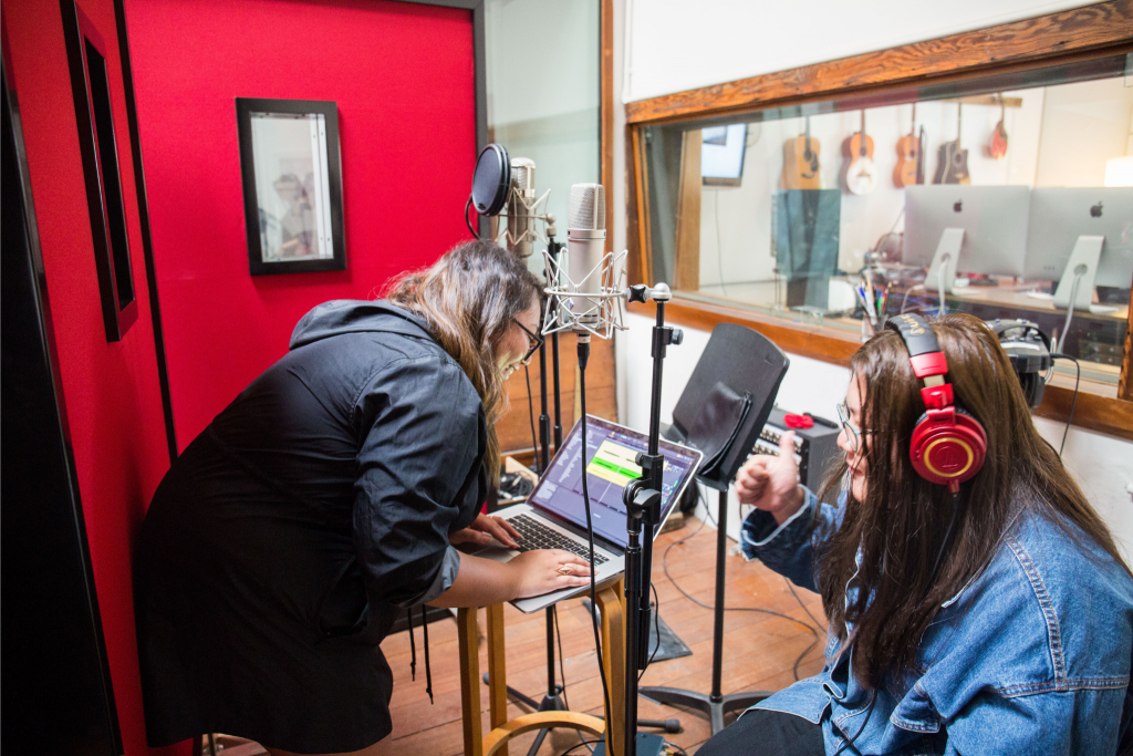 Vocal recording session at Liveschool studios