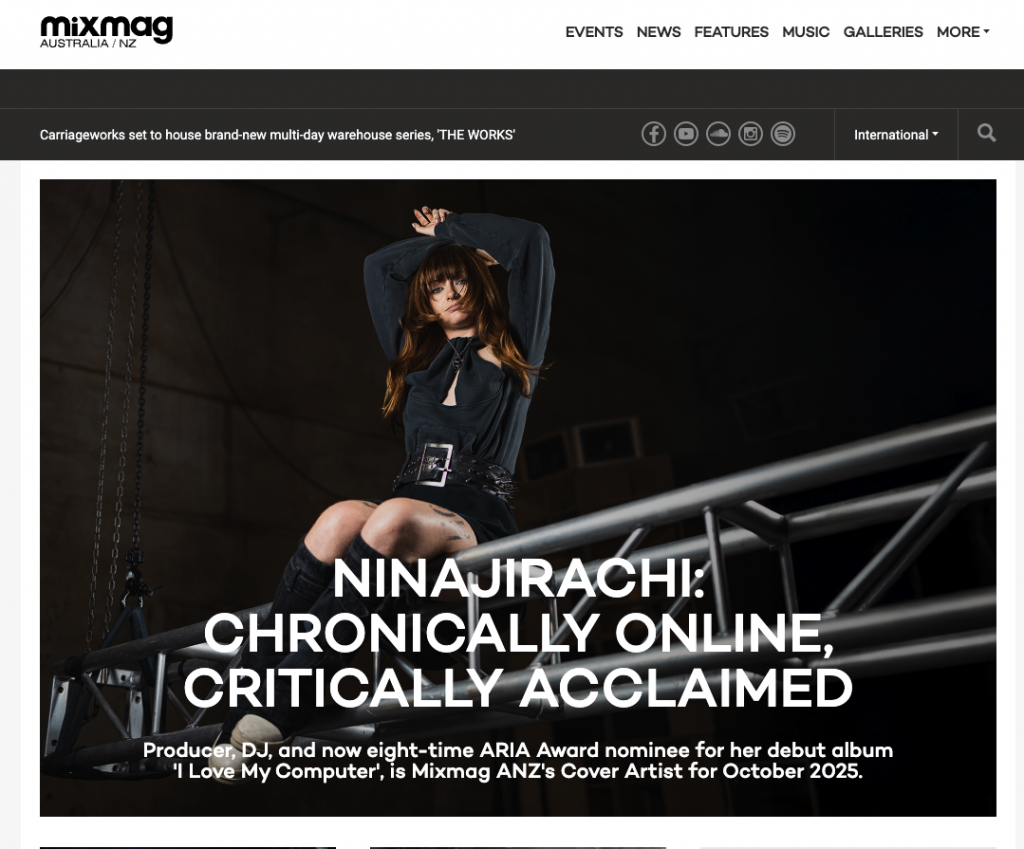 Ninajirachi Liveschool Mixmag cover October