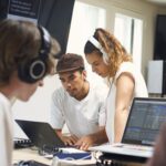mentor and student refining a track together