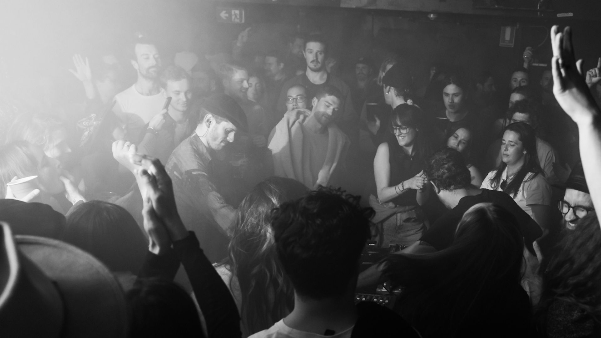 producer performing live in a club