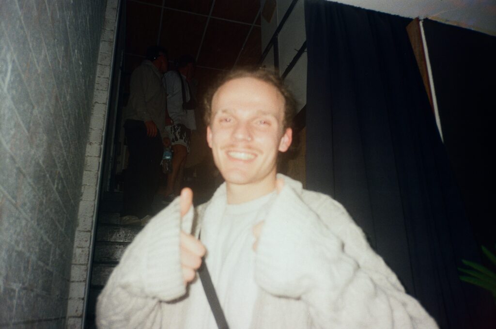 Nicche backstage at a live show
